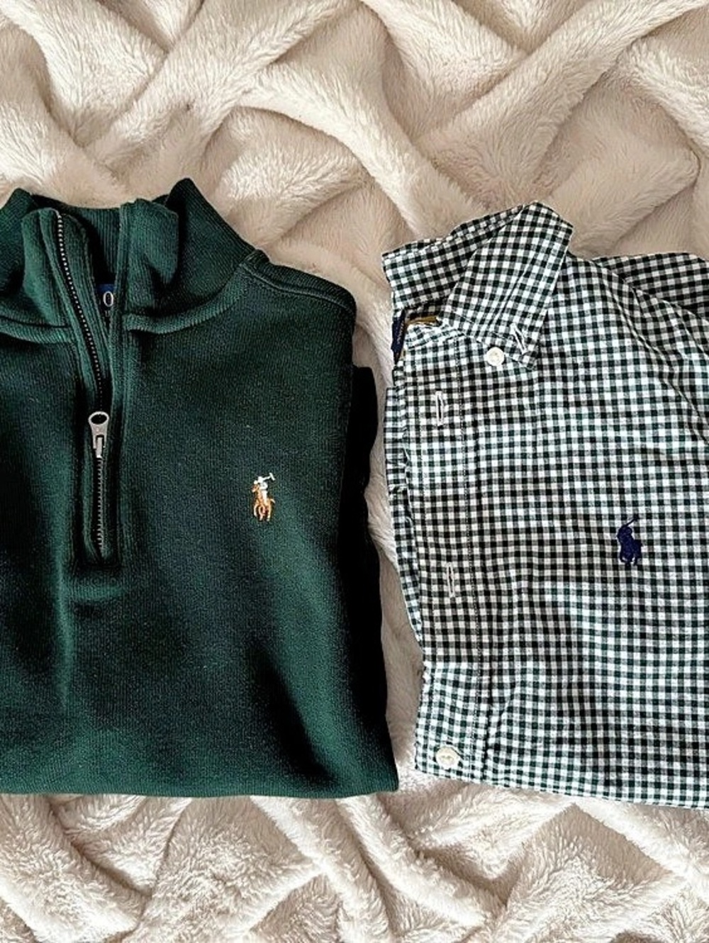 Polo Ralph Lauren Cotton Quarter-Zip Pullover + Shirt Set